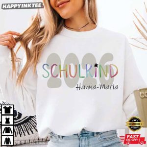 Custom Name Schoolchild First Day of School Back To School T Shirt (1)