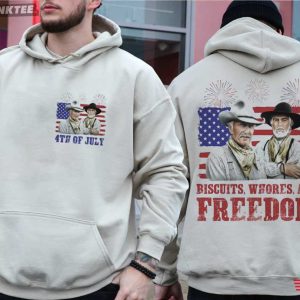 Lonesome Dove Biscuits Whores And Freedom Funny 4th of July T Shirt (3)