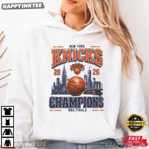 New York Knicks 2026 Champions NBA Final NYC City Skyline T Shirt (4)