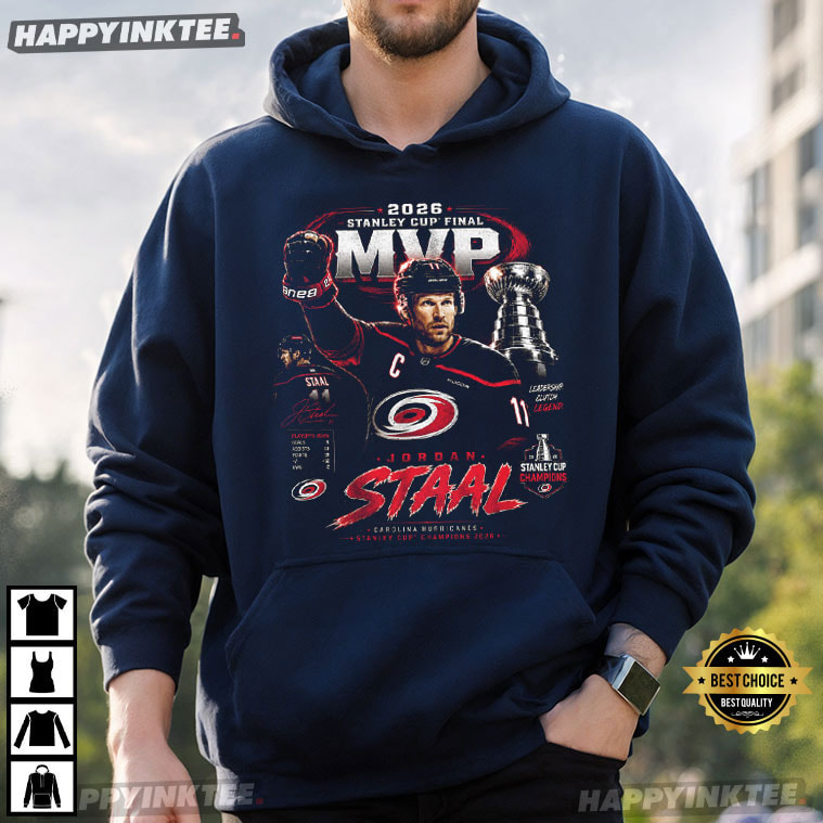 Jordan Staal 2026 Stanley Cup Final MVP Carolina Hurricanes Hockey T-Shirt Jordan Staal 2026 Stanley Cup Final MVP Carolina Hurricanes Hockey T-Shirt