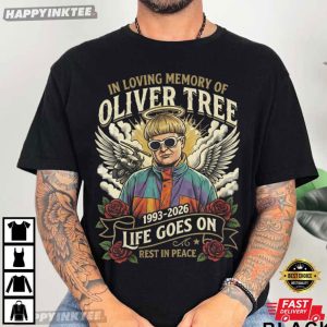 In Loving Memory Of Oliver Tree Life Goes On RIP T Shirt (1)