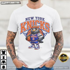 New York Knicks Pigeon Basketball T Shirt (1)