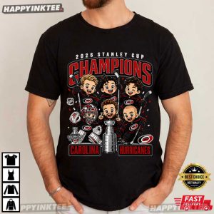 Carolina Hurricanes 2026 Stanley Cup Champions Cartoon Hockey T Shirt (4)