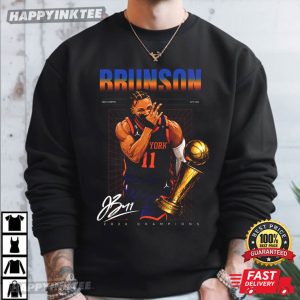Jalen Brunson MVP NBA Championship Trophy Knicks Fan T Shirt (1)