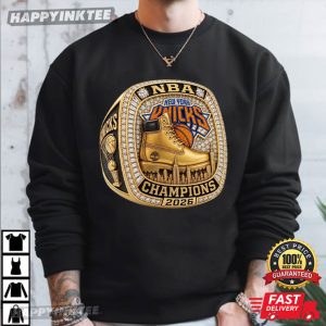 New York Knicks NBA Champions 2026 Ring T Shirt (1)