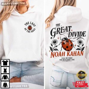 Noah Kahan The Great Divide Tour The Last of The Bugs Music T Shirt (4)