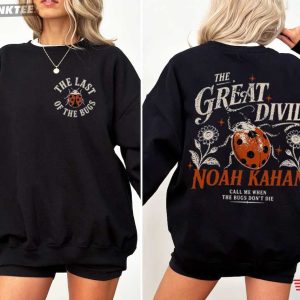 Noah Kahan The Great Divide Tour The Last of The Bugs Music T Shirt (2)