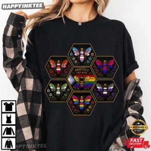 Protect The Hive Pride LGBTQ Queer Bees T Shirt (1)