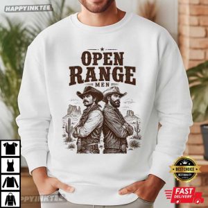 Open Range Men Vintage Western Cowboy T Shirt (1)