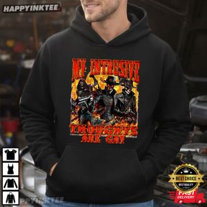 My Intrusive Thoughts Are Gay Queer Pride Skeleton Cowboy LGBTQ T Shirt (4)