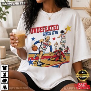 Undefeated Since 1776 George Washington Funny Basketball T Shirt 1 (1)