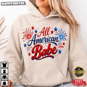 All American Babe Red White Blue Fireworks 4th of July T Shirt (4)