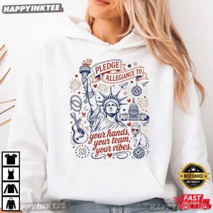 Pledge Allegiance Gift for Music Lovers Patriotic 4th of July T Shirt (2)