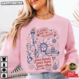 Pledge Allegiance Gift for Music Lovers Patriotic 4th of July T Shirt (3)