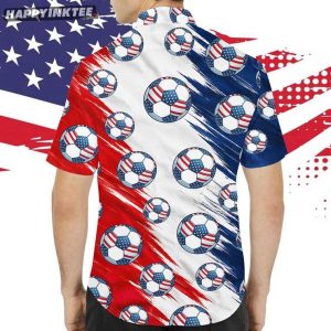 American Flag Ball Summer Beach Patriotic Soccer Hawaiian Shirt (1)