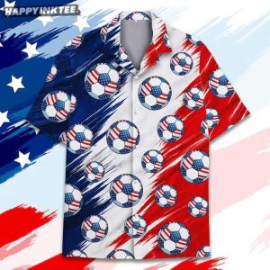 American Flag Ball Summer Beach Patriotic Soccer Hawaiian Shirt (3)