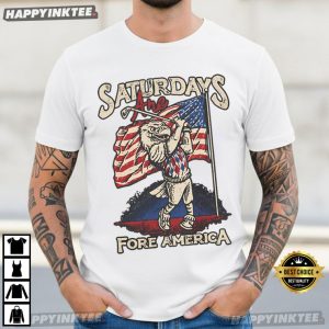 Saturdays Are Fore America Funny Patriotic Eagle Golf 4th Of July T Shirt (4)