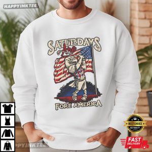 Saturdays Are Fore America Funny Patriotic Eagle Golf 4th Of July T Shirt (1)
