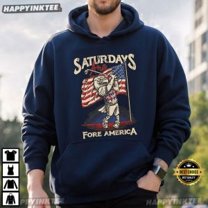 Saturdays Are Fore America Funny Patriotic Eagle Golf 4th Of July T Shirt (2)