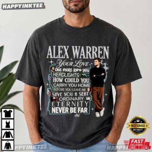 Alex Warren Discography Indie Pop Tour Merch Music Tracklist T Shirt (4)