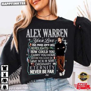 Alex Warren Discography Indie Pop Tour Merch Music Tracklist T Shirt (1)