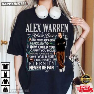 Alex Warren Discography Indie Pop Tour Merch Music Tracklist T Shirt (3)