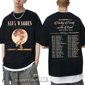 Alex Warren Moon Finding Family On The Road 2026 World Tour T Shirt (4)
