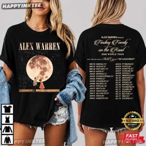 Alex Warren Moon Finding Family On The Road 2026 World Tour T Shirt (1)