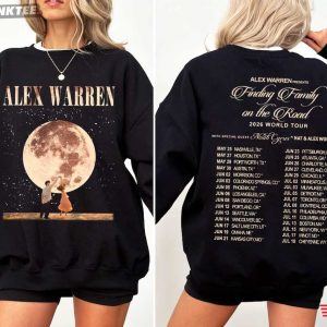 Alex Warren Moon Finding Family On The Road 2026 World Tour T Shirt (2)