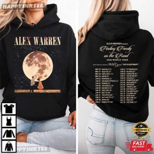 Alex Warren Moon Finding Family On The Road 2026 World Tour T Shirt (3)