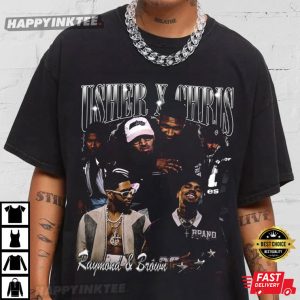Chris Brown Usher Raymond Concert Hip Hop R&B Fan Gift T Shirt (4)