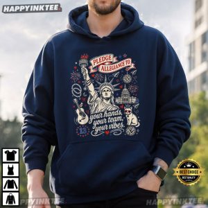 Pledge Allegiance Music Lovers Patriotic 4th of July Team Vibes T Shirt (2)