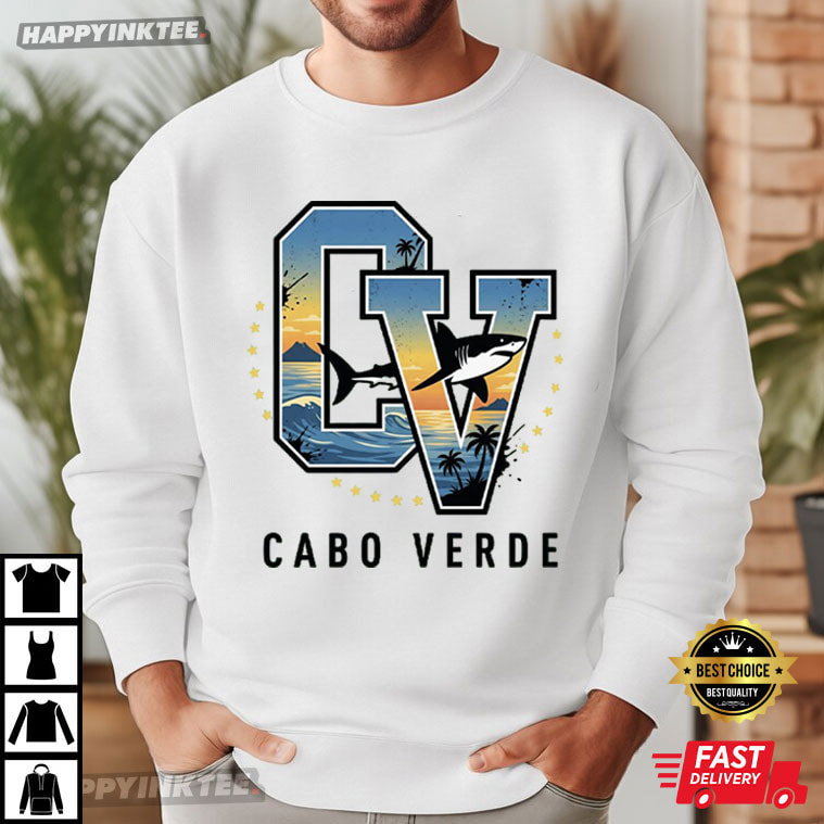 Cabo Verde Shark Cape Verde Heritage Pride Gift T-Shirt Cabo Verde Shark Cape Verde Heritage Pride Gift T-Shirt