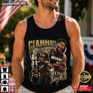 Giannis Antetokounmpo Greek Freak Miami Heat Basketball T Shirt (2)