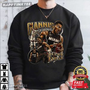 Giannis Antetokounmpo Greek Freak Miami Heat Basketball T Shirt (3)