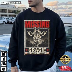 Gracie Have You Seen This Giraffe Missing T Shirt (1)