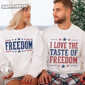 I Love the Taste of Freedom 4th of July Matching Couples Shirts (3)