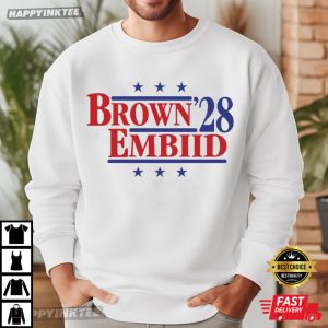 Brown Embiid 28 Philadelphia 76ers Campaign Basketball Gift T Shirt (4)