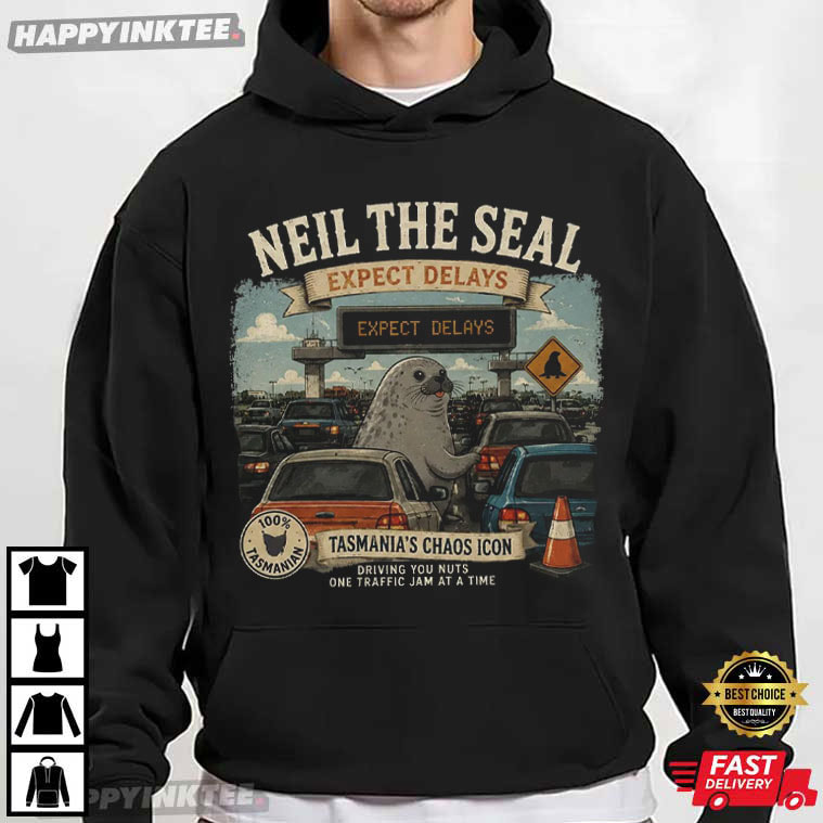 Neil The Seal Expect Delays Tasmania’s Chaos Icon Elephant Seal T-Shirt Neil The Seal Expect Delays Tasmania’s Chaos Icon Elephant Seal T-Shirt