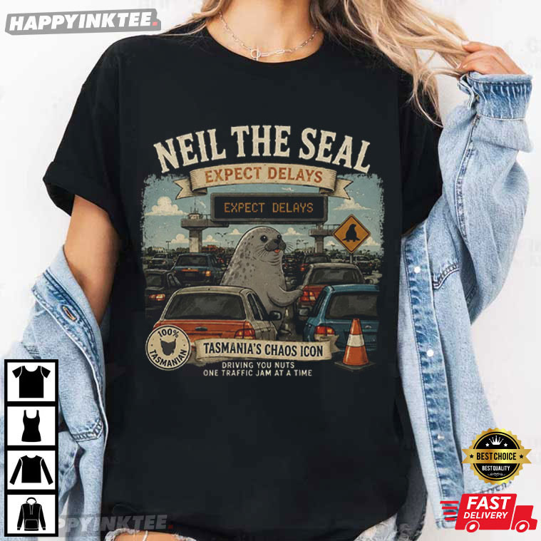 Neil The Seal Expect Delays Tasmania’s Chaos Icon Elephant Seal T-Shirt Neil The Seal Expect Delays Tasmania’s Chaos Icon Elephant Seal T-Shirt