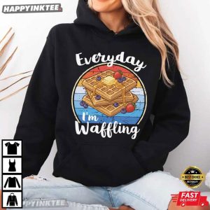 Everyday I'm Waffling Funny Breakfast T Shirt (2)
