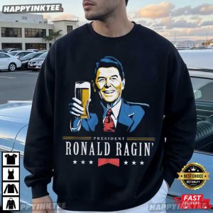 Ronald Ragin Funny Patriotic Beer American Drinking 4th of July T Shirt (1)