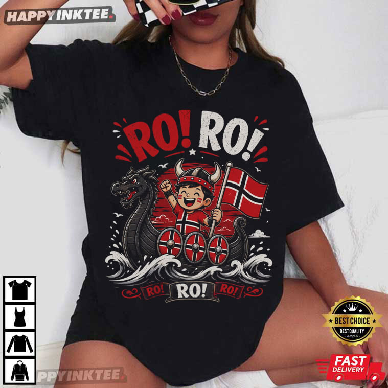 Ro Ro Norway Viking Black Dragon Longship World Cup 2026 T-Shirt Ro Ro Norway Viking Black Dragon Longship World Cup 2026 T-Shirt