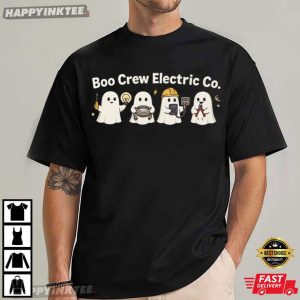 Boo Crew Electric Co Lineman Ghost Funny Halloween Gift T Shirt (4)