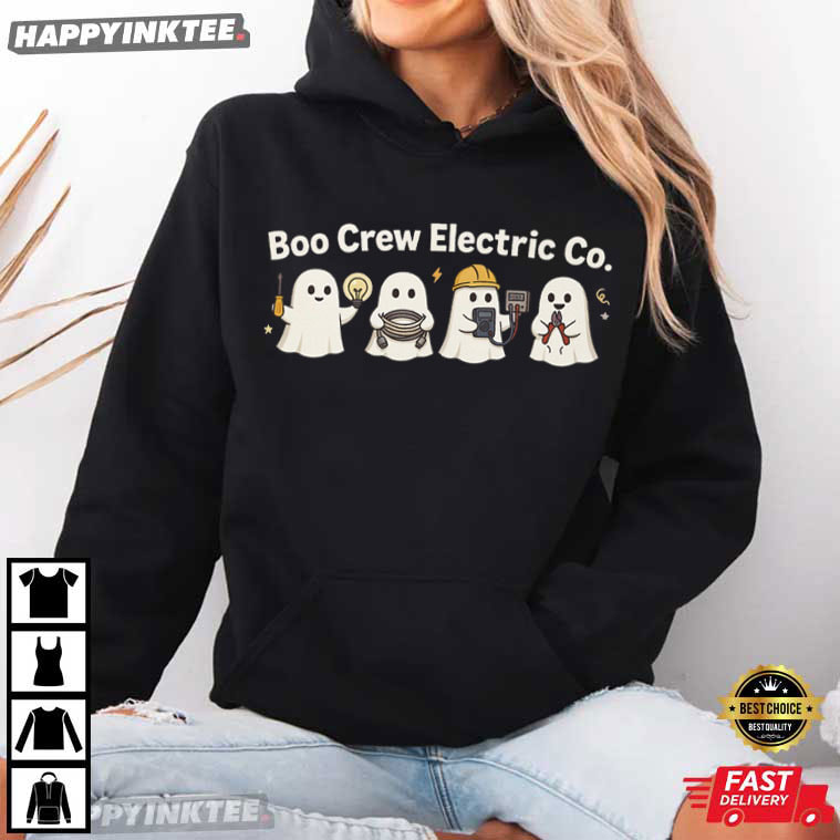 Boo Crew Electric Co Lineman Ghost Funny Halloween Gift T-Shirt Boo Crew Electric Co Lineman Ghost Funny Halloween Gift T-Shirt