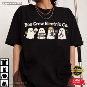 Boo Crew Electric Co Lineman Ghost Funny Halloween Gift T Shirt (3)