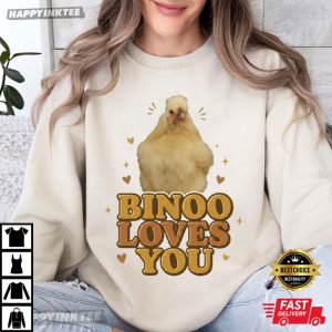 Binoo The Chicken Binoo Loves You Fan Gift T Shirt (3)