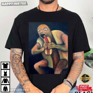 Dog Eat Dog Hot Dog Painting T Shirt (4)