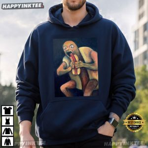 Dog Eat Dog Hot Dog Painting T Shirt (2)
