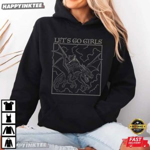 Let's Go Girls Powerful Girl Dragon Rider Feminist T Shirt (2)